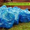 Aluf Plastics Heavy Duty 55 Gallon Blue Trash Bags -
