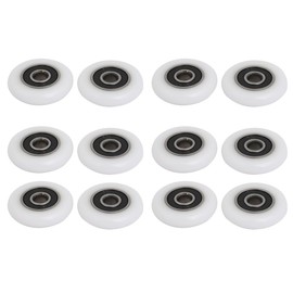 sourcing map Ball Bearing Wheel Sliding Door Pulley Roller 28 mm x 6 mm x 6 mm Pack of 12