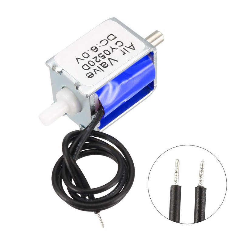 sourcing map Miniature Solenoid Valve 2 Way Normally Closed DC6V