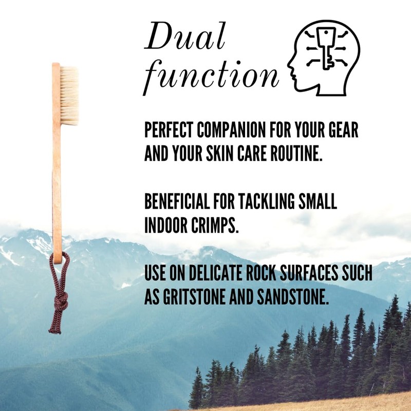 2 in 1 Rock Climbing Boars Hair Brush & Skin