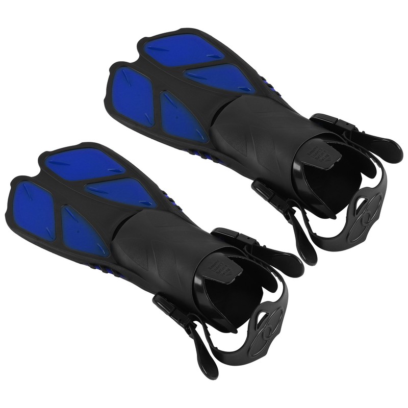 1 Pair Adjustable Swimming Fins TPR Open Heel Long Diving