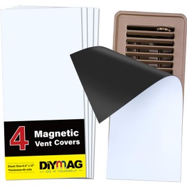 DIYMAG 4Pack Strong Magnetic Vent Covers, Magnets for Home Floor Standard Air Register, 5.5" x 12" Magnetics for Floors Wall and Ceiling Registers, Homes and RV, HVAC