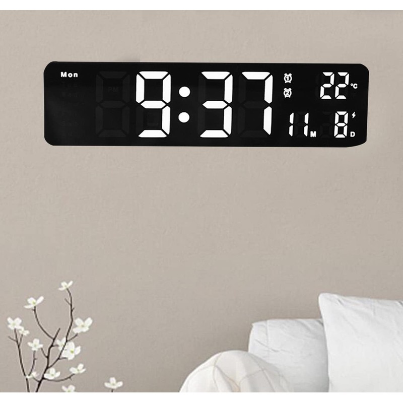 Lancoon Digital Wall Clock, 10 Inch LED Big Display with