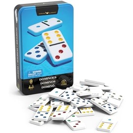 Spin Master Games Cardinal, Dominó Doble Seis, Set Juegos de Mesa clásicos Juegos para niños Juegos de Estrategia Juegos de Mesa para Adultos y niños