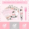 Hombae Holy Cow Im One Birthday Party Supplies Girl Tableware