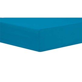 Olivia Rocco Easy Care Fitted Sheet Poly Cotton Bed Sheets, King Teal