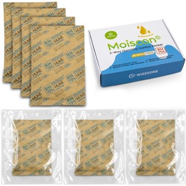 Wisesorb 75% Two-Way Humidity Control Packs - 60 Gram - 5 Pack - Moisture Control Packets Individually Wrapped for Storing 1 lb, Humidifier Packs for Storage Containers Hydration Packets
