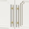 Rergy Cabinet Handles Drawer Pulls and Knobs, 10Pack Brushed Nickel