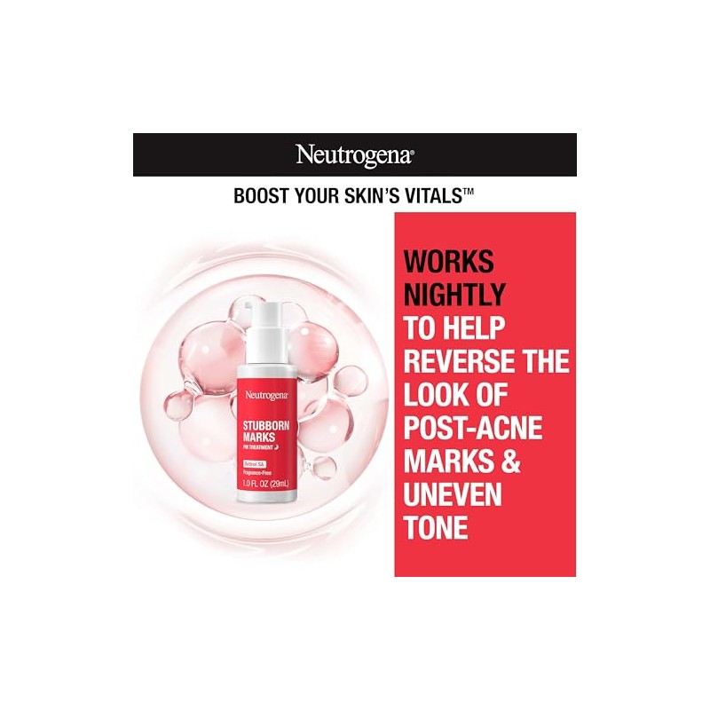 Neutrogena Stubborn Marks PM Treatment with Retinol, Fl oz