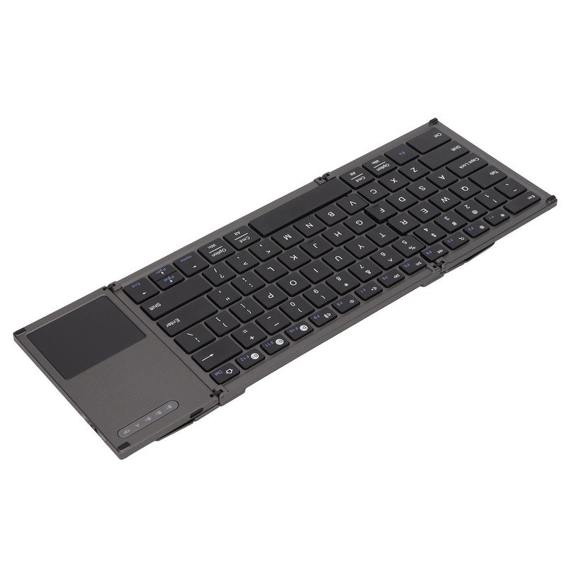 Wireless Keyboard 78 Keys Ultra Thin Folding Design Keyboard with