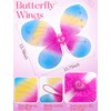 VEKDA 4 PCS Fairy Costume for Girls Butterfly Wings Kids