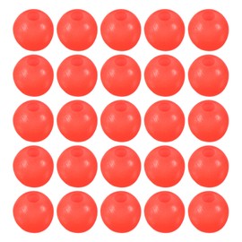 M METERXITY 200 Pcs Glow Fishing Beads - Plastic Luminous Round Bait Egg Lure Rigs Apply to Outdoor Tackle Tool (5mm, Red)
