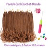 EFFGOCO Short French Curl Braiding Hair Color 30 12 Inch
