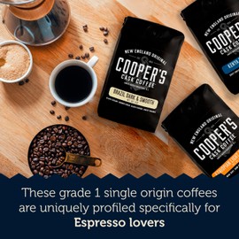 Espresso Box Set, Coffee Ground For Espresso, Sampler Gift Set Featuring Brazilian, Kenyan, & Ethiopian Coffee Beans, Light, Medium & Dark Roast Ground Coffee, 8 oz Bags, 24 oz Total