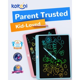 KOKODI LCD Writing Tablet, 16 Inch Colorful Doodle Board Drawing Tablet, Erasable Reusable Electronic Drawing Pads, Educational and Learning Toy for 3-6 Years Old Boy and Girls