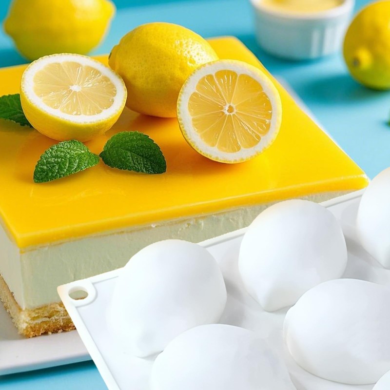 Silicone Lemon Mold, 15-Cavity Fruit Shape Baking Tray for Desserts,