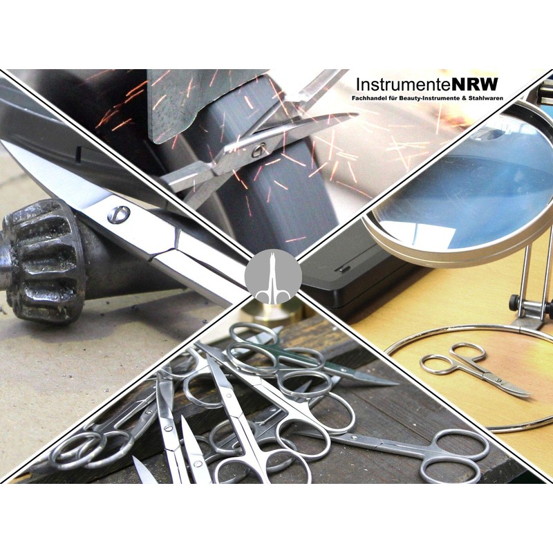 Cuticle Scissors Black with Tower Tip - Stainless Steel -