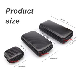 PARFCO Hard Drive Bag, Pack of 3 Charging Cable Bag, Portable Large, Medium and Small Headphone Bag, with Mesh Pocket, for Data Cable, Headphones, Keys