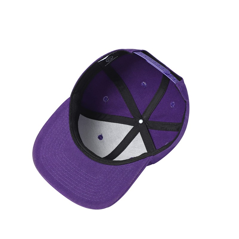 Underground Kulture Plain Flat Peak Snapback Baseball Cap Purple