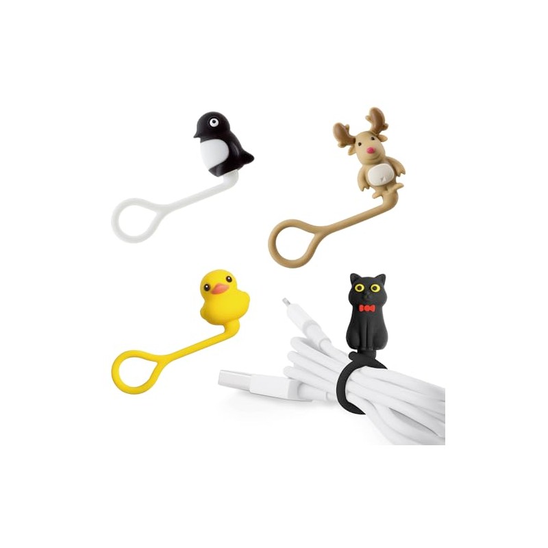 BONE Style Q Cord Ties Multiusos Silicona Reutilizable Cable Ties,