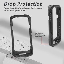 CARPSDZY Protective Cover Bumper Case for Zebra Symbol TC53 TC58 Handheld Barcode Scanner Mobile Terminal,Rugged Case Black