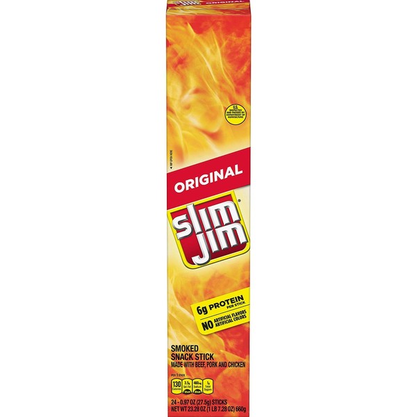 Slim Jim Meat Stick Giant, 0.9700-ounces (Pack of24)