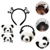 4Pcs Adorable Panda Diadema Pinza para El Cabello Atractivos Accesorios