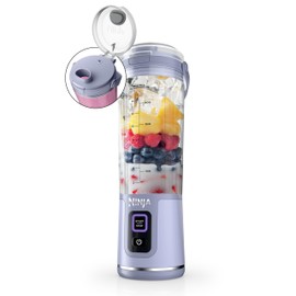 Ninja Ninja Blast Portable Blender, Cordless, 18oz. Vessel, Personal Blender For-Shakes and Smoothies, BPA Free, Leakproof-Lid and Sip Spout, USB-C Rechargeable, Dishwasher Safe Parts, Lavender, BC151ML
