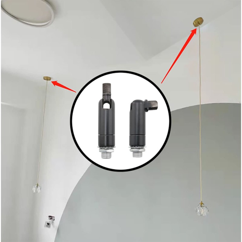 ITROLLE Sloped Ceiling Adapter 2PCS Black Lighting Sloped Ceiling Adapters