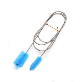 Cepillo de Filtro de Acuario, Cepillo de tubería, Limpiador de Manguera de Tubo Doble Flexible Cepillo de Limpieza de Tubo para pecera para Acuario(Blue)