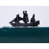 Unsinkable Boat Black Pearl Pirate Ship in a Box Bottle