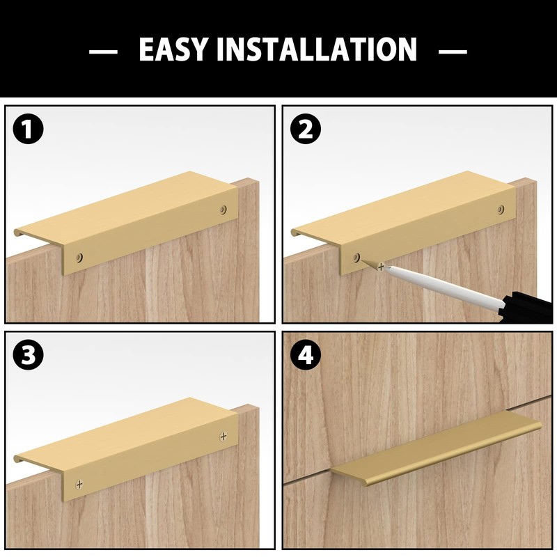 Peaha 5 Pack Kitchen Cabinet Handles 5 inch Matte Gold