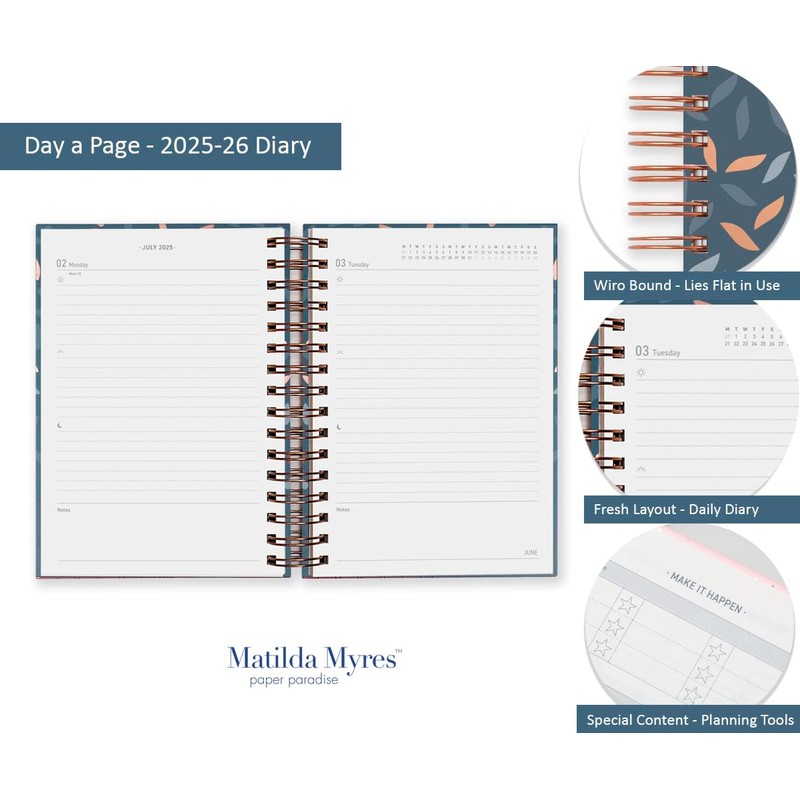 2025-2026 Academic Diary A5 Day a Page - Mid Year