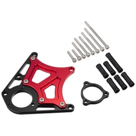 POSH Motorcycle Goods Sprocket Cover with Clutch Piston Base Black/Red ZRX1100/2 ZRX1200S/R ZZR1100(D) 071201-26