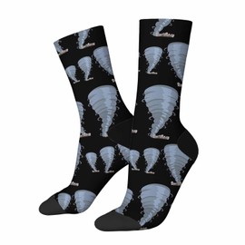 Pehede Tornado Unisex Socks Nature Storm Whirlwind Climate Crazy Funny Socks Gifts for Women Mens Novelty Crew Socks