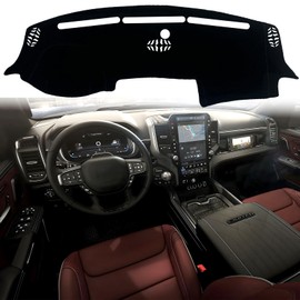 Airyfluxx Dashboard Cover fit for Dodge RAM 1500/2500/3500 2019 2020 2021 2022 2023 2024 2025 Dash Cover Nonslip Dash Mat Pad Protector Interior Accessories(Without HUD)