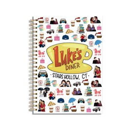 LONGXIN Gilmore Inspired Notebook Journal Girls Merchandise Fans Gifts Luker's Dinner Inspired Gifts for Women Girls Birthday Christmas Gift Ideas Hardcover Spiral Notebook 5.8x8.3