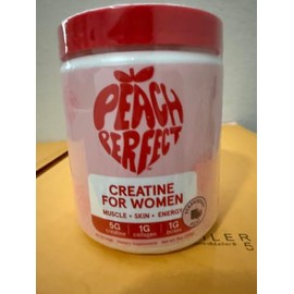 Peach Perfect- Monohidrato de Creatina en Polvo, Creatina Constructora de Glutes para Mujeres con Colágeno, BCAA, 5g Microni Vegano