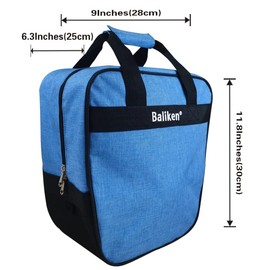 BALIKEN Bowling Single Tote Bag, Durable, Compact and Stylish Easy to Carry Holds One Pair of Bowling Shoes Up to Size 11 Men Shoes