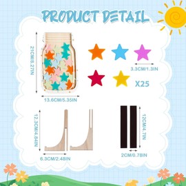 SWENAT Magnetic Reward Jar, Magnetic Star Reward Jar Classroom, Behavior Management Classroom Tools, Reward Jar System for Classroom Home, Magnetic Reward Jar for Classroom Board