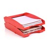 Mintra Office Plastic 2pk Letter Tray (Red)