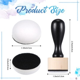 21 Packs Mini Round Ink Blending Tool with Foams Set 2.7 Inch Including 20 Pcs Replacement Refill Sponge Domed Foam Pads Art Supplies for Distressing Blending and More