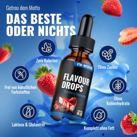 Flavour Drops, Calorie-Free, with Dosing Pipette, 50 ml, Super Flavour, for Quark, Yogurt and More, Made in Germany