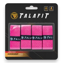Talafit Pack of 4 Overgrip Padel - Grip Padel - Padel Grip Tape Padel - Holes - Overgrip Tennis - Grip Tennis (Pink)