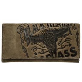 Jack's Inn 54 Black Bourbon Value Landscape Wallet, Vintage brown, Women's purse