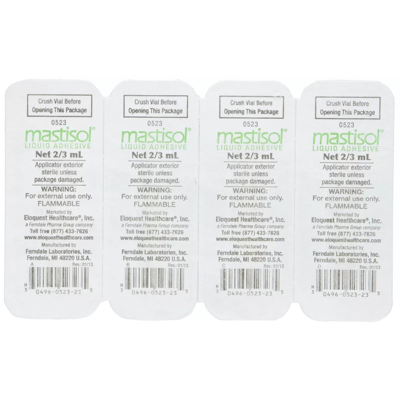 Ferndale Mastisol Medical Adhesive Clear Liquid for Dressings Tapes and