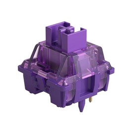 Akko V3 - Interruptor de teclado profesional, morado lavanda, con vástago a prueba de polvo para teclado mecánico de juegos, interruptores táctiles de 5 pines interruptor prelubricado (45 piezas)