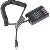 Hersmay USB Type-C to DMW-BLK22 Dummy Battery Power Adapter for