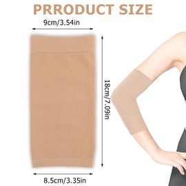 TIESOME 2 Pairs Forearm Tattoo Cover up Sleeve, Tattoo Cover up Compression Sleeves Arm Sleeves for Women Men(7.1 X 3.5inch) (Nude)