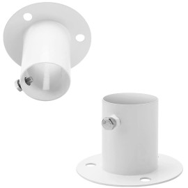 Hugexpen 2 Pack Pool Ladder Brackets Deck Flanges for Above Ground Pool Ladder 1.5 A